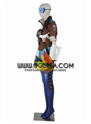 Cosrea Games Overwatch Tracer Gradient Blue Cosplay Costume