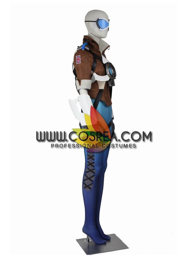 Cosrea Games Overwatch Tracer Gradient Blue Cosplay Costume