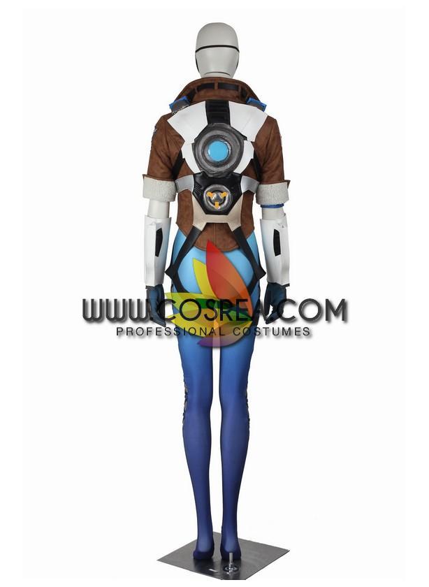 Cosrea Games Overwatch Tracer Gradient Blue Cosplay Costume