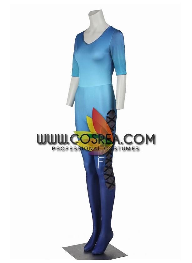 Cosrea Games Overwatch Tracer Gradient Blue Cosplay Costume