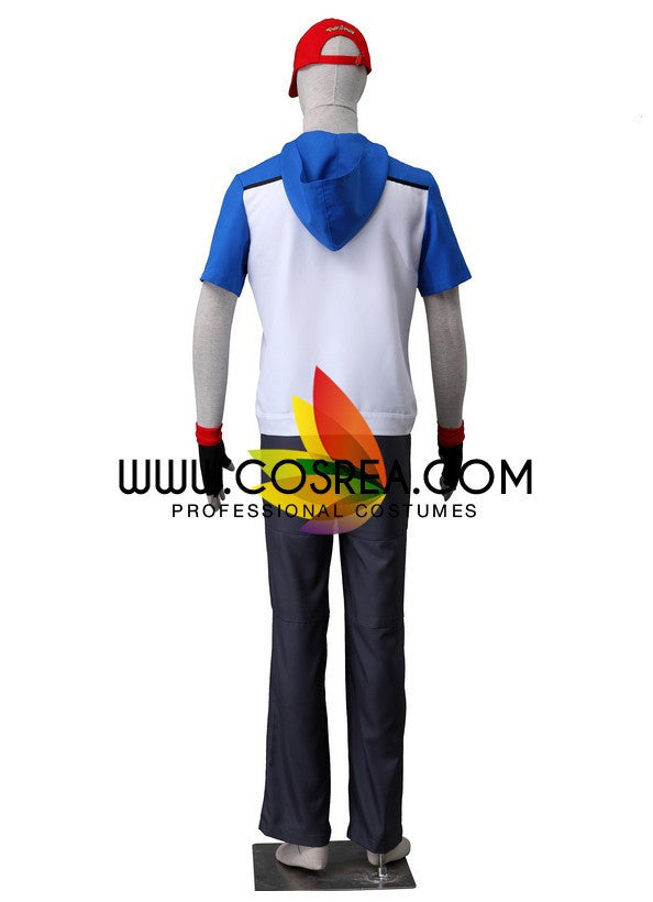 Cosrea Games Pokemon Black White Ash Cosplay Costume