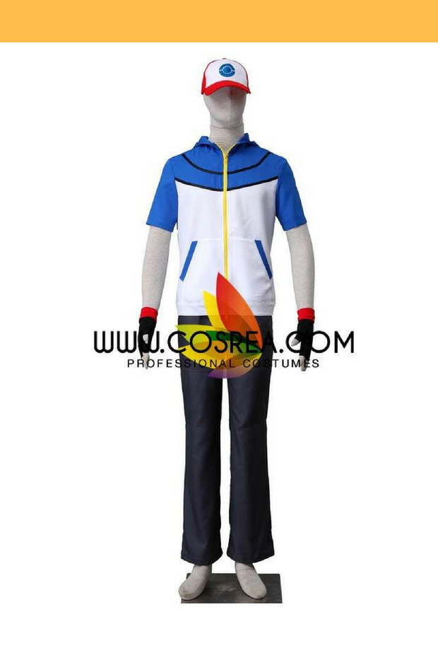 Cosrea Games Pokemon Black White Ash Cosplay Costume