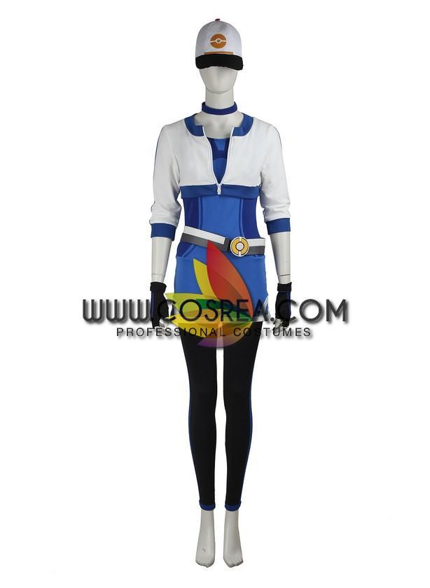 Cosrea Games Pokemon Go Blue Female Trainer Cosplay Costume