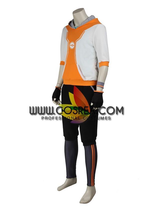 Cosrea Games Pokemon Go Orange Male Trainer Cosplay Costume