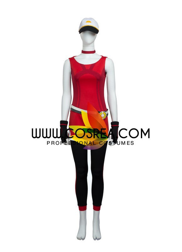 Cosrea Games Pokemon Trainer Red Cosplay Costume