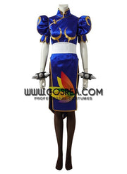 Cosrea Games Street Fighters Chun Li Navy Blue Cosplay Costume