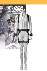 Cosrea Marvel Universe Black Widow 2021 Movie White Complete Cosplay Costume