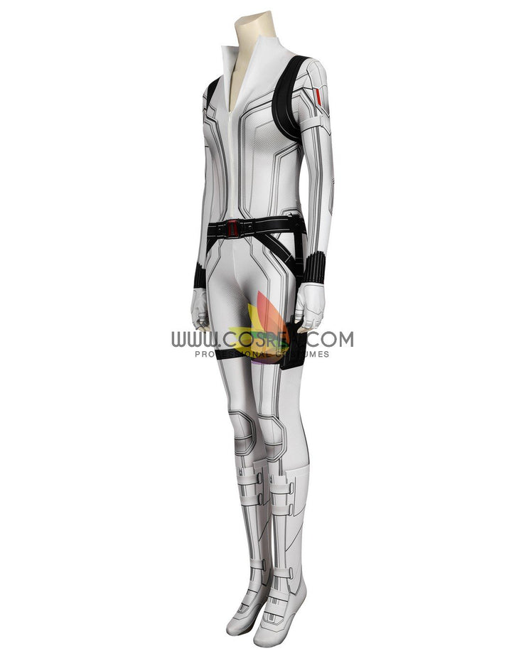 Cosrea Marvel Universe Black Widow 2021 Movie White Digital Printed Cosplay Costume