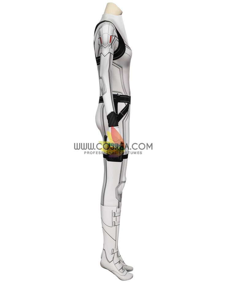 Cosrea Marvel Universe Black Widow 2021 Movie White Digital Printed Cosplay Costume