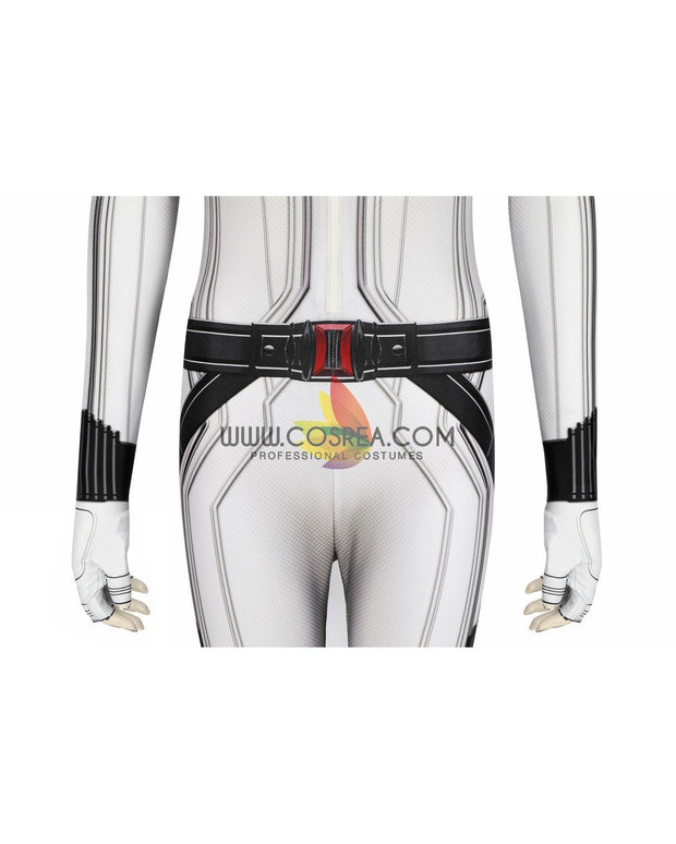 Cosrea Marvel Universe Black Widow 2021 Movie White Digital Printed Cosplay Costume