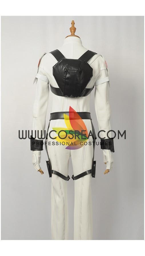Cosrea Marvel Universe Black Widow White Custom Textured Cosplay Costume