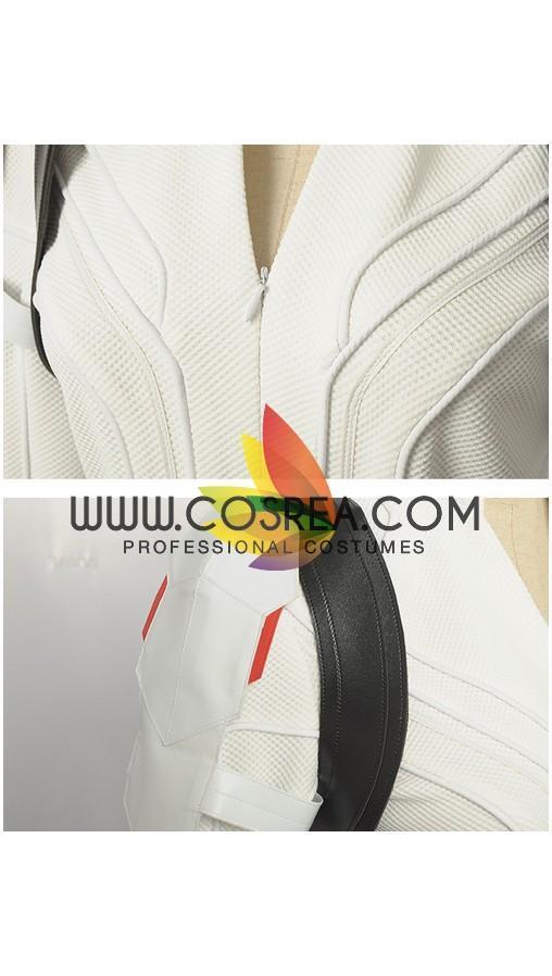 Cosrea Marvel Universe Black Widow White Custom Textured Cosplay Costume