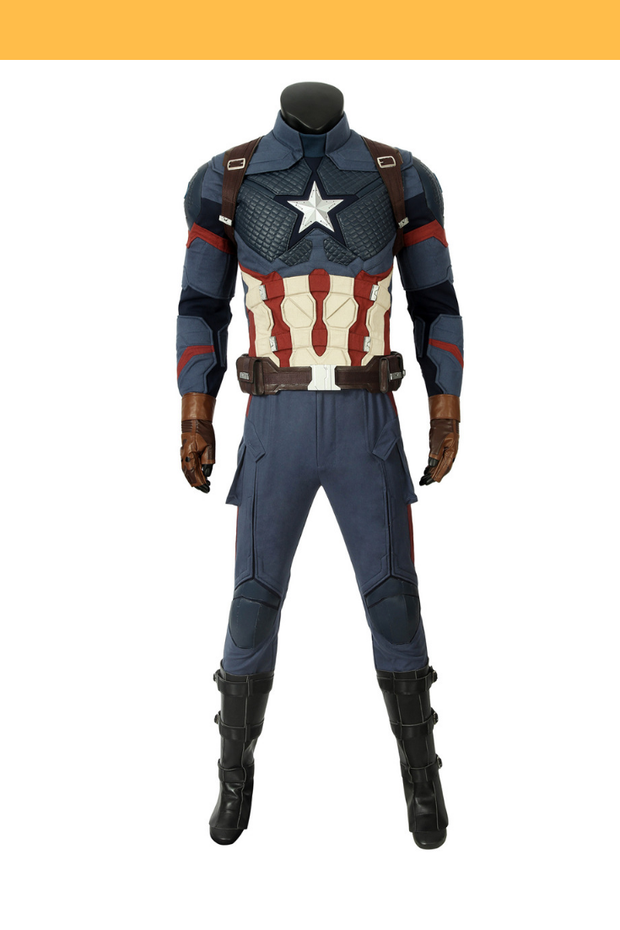 Cosrea Marvel Universe Captain America Avengers Endgame Steel Blue Cosplay Costume
