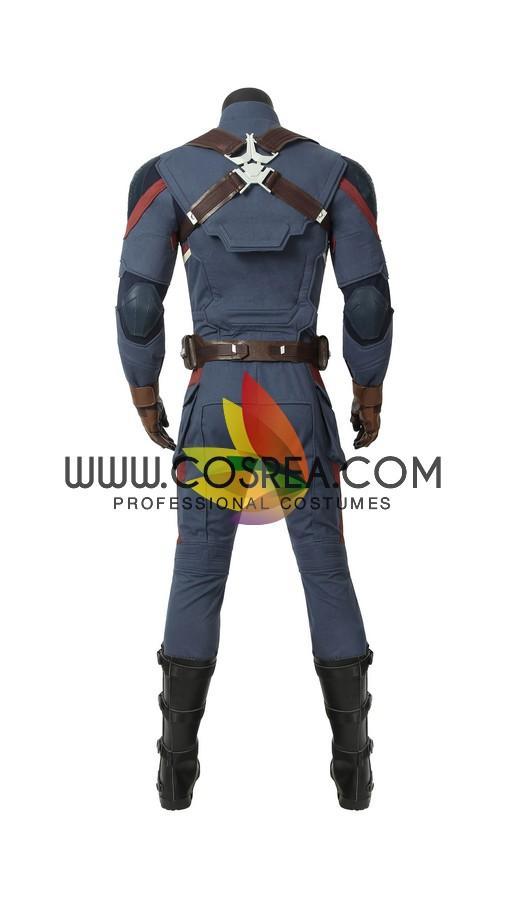 Cosrea Marvel Universe Captain America Avengers Endgame Steel Blue Cosplay Costume