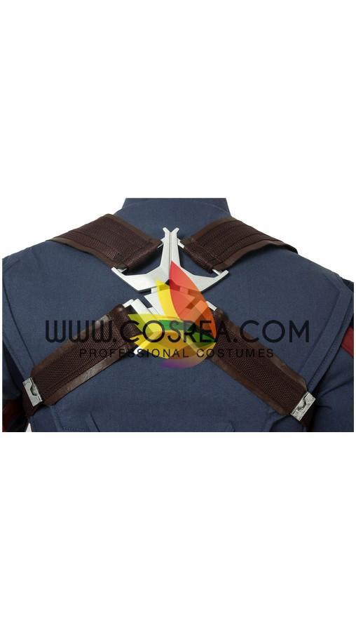 Cosrea Marvel Universe Captain America Avengers Endgame Steel Blue Cosplay Costume