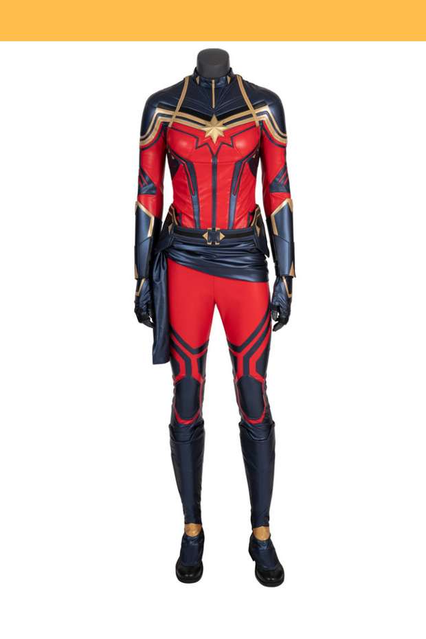 Cosrea Marvel Universe Captain Marvel Infinity War Metallic Blue Cosplay Costume