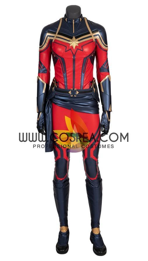 Captain Marvel Infinity War PU Leather Cosplay Costume