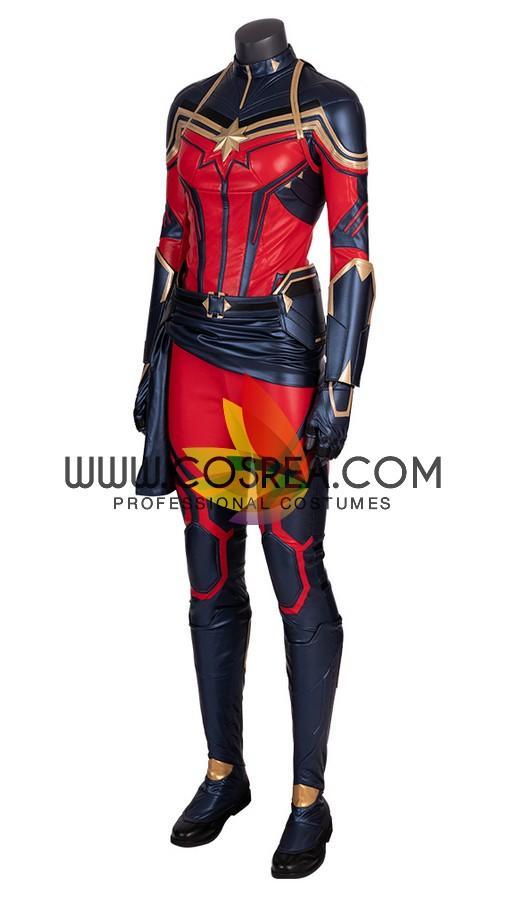 Cosrea Marvel Universe Captain Marvel Infinity War Metallic Blue Cosplay Costume
