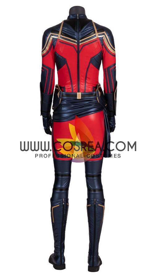 Cosrea Marvel Universe Captain Marvel Infinity War Metallic Blue Cosplay Costume