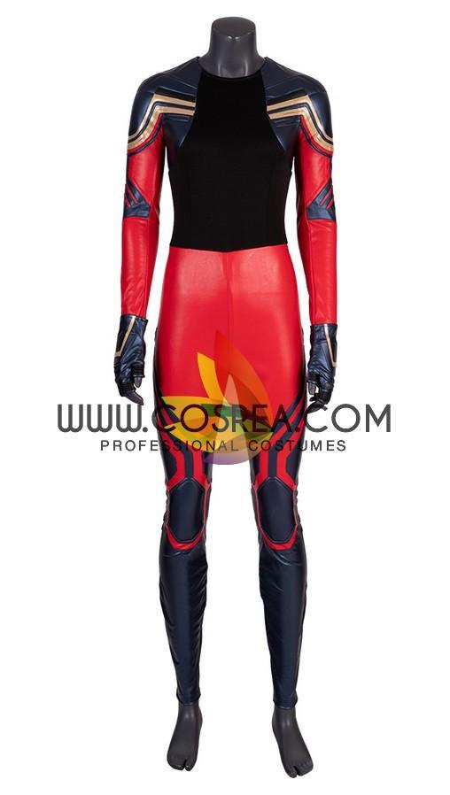 Cosrea Marvel Universe Captain Marvel Infinity War Metallic Blue Cosplay Costume