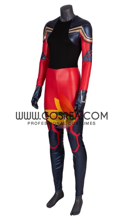 Cosrea Marvel Universe Captain Marvel Infinity War Metallic Blue Cosplay Costume