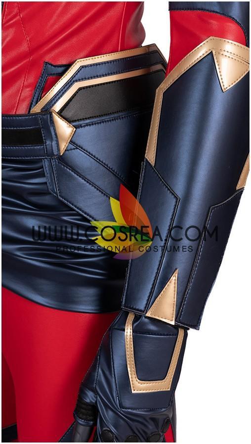Cosrea Marvel Universe Captain Marvel Infinity War Metallic Blue Cosplay Costume