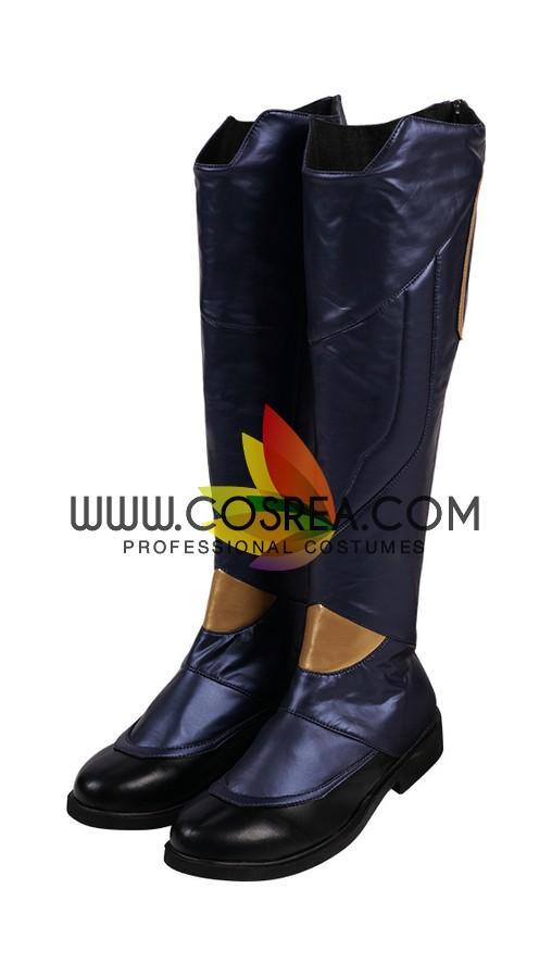 Cosrea Marvel Universe Captain Marvel Infinity War Metallic Blue Cosplay Costume