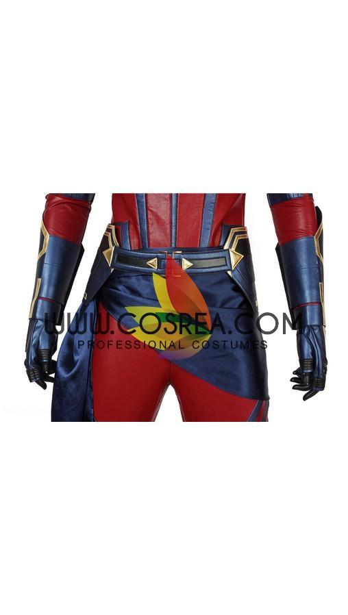 Cosrea Marvel Universe Captain Marvel Infinity War Metallic Blue PU Leather Cosplay Costume