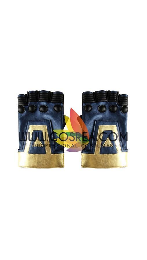 Cosrea Marvel Universe Captain Marvel Infinity War Metallic Blue PU Leather Cosplay Costume