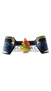 Cosrea Marvel Universe Captain Marvel Infinity War Metallic Blue PU Leather Cosplay Costume