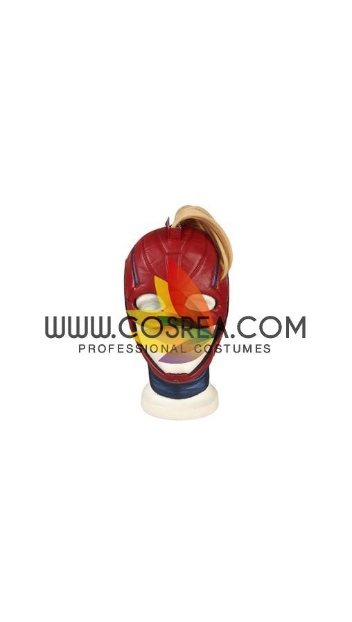 Cosrea Marvel Universe Captain Marvel Infinity War Metallic Blue PU Leather Cosplay Costume