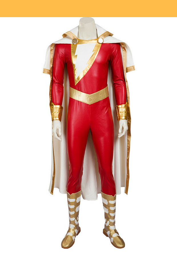 Cosrea Marvel Universe Captain Marvel Shazam Cosplay Costume