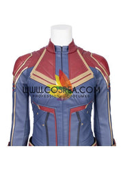 Cosrea Marvel Universe Costume Only Captain Marvel Sapphire Blue Cosplay Costume