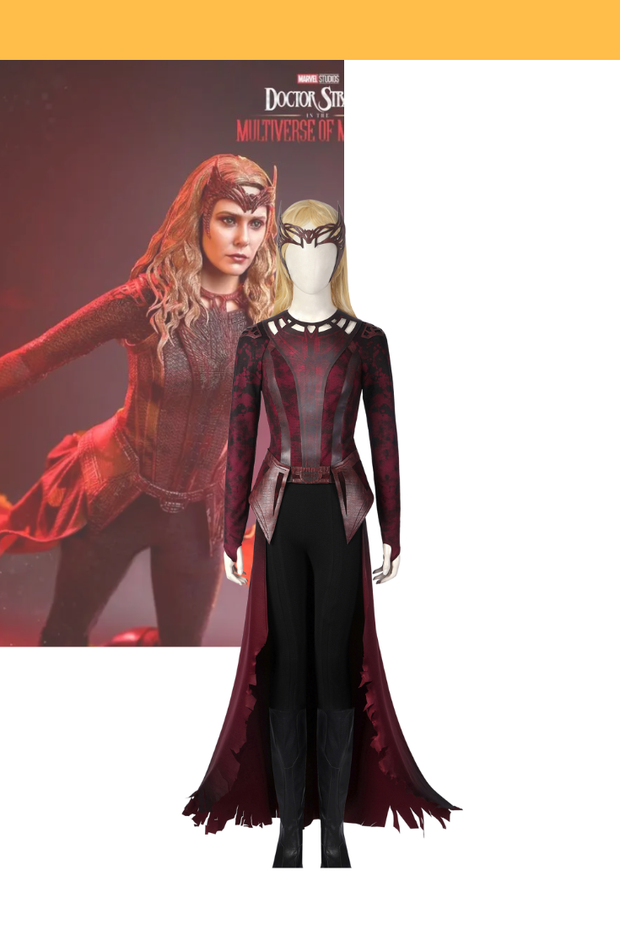 Cosrea Marvel Universe Dark Scarlet Witch Doctor Strange in the Multiverse of Madness Cosplay Costume