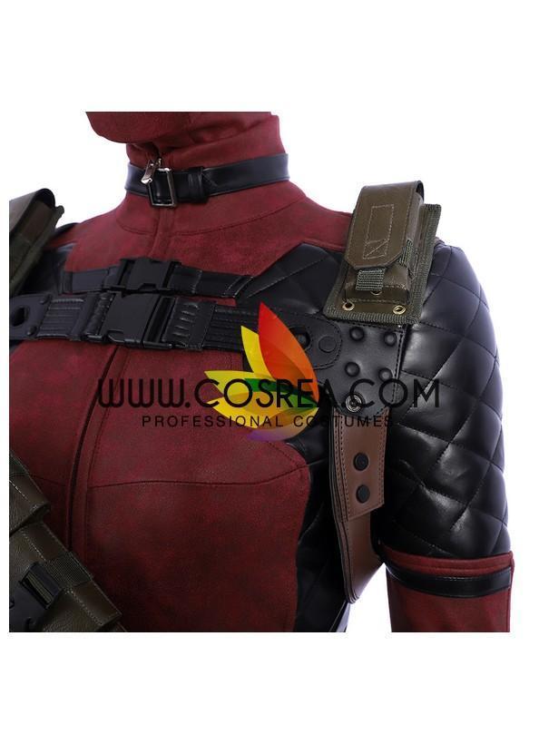 Cosrea Marvel Universe Deadpool Custom Concept Female PU Leather Cosplay Costume