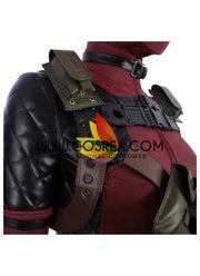 Cosrea Marvel Universe Deadpool Custom Concept Female PU Leather Cosplay Costume