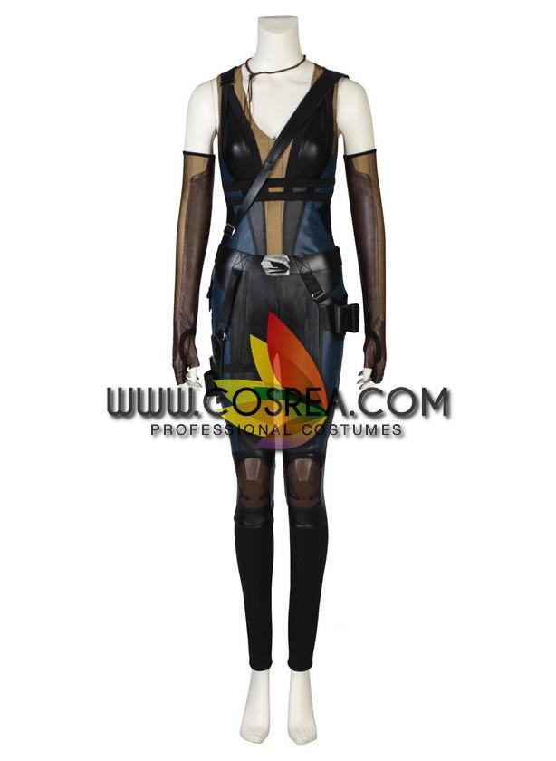 Cosrea Marvel Universe Domino Movie Version Cosplay Costume