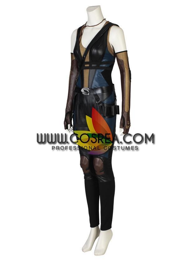 Cosrea Marvel Universe Domino Movie Version Cosplay Costume