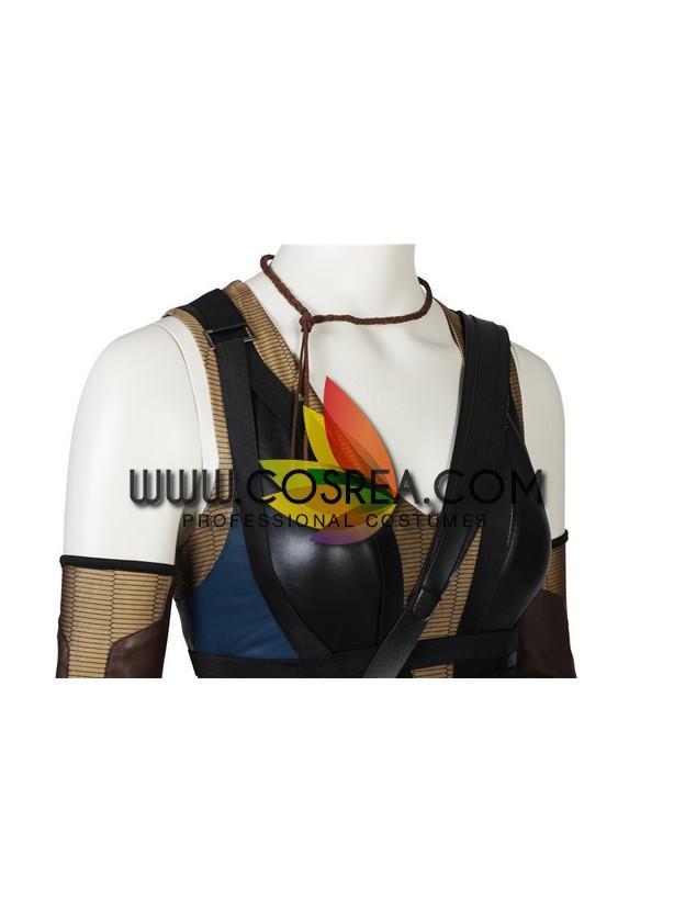 Cosrea Marvel Universe Domino Movie Version Cosplay Costume