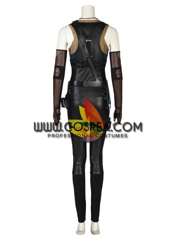 Cosrea Marvel Universe Domino Movie Version Cosplay Costume