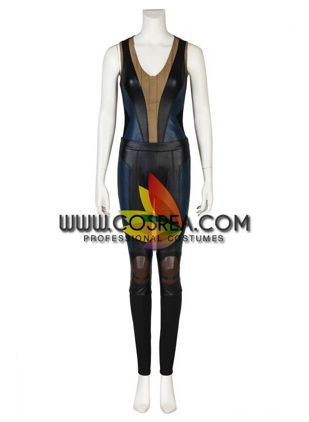 Cosrea Marvel Universe Domino Movie Version Cosplay Costume
