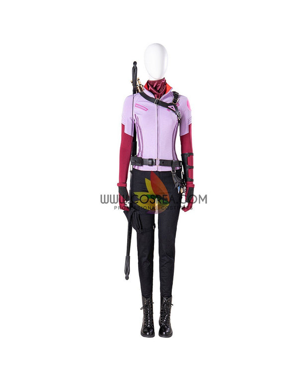 Cosrea Marvel Universe Hawkeye Kate Bishop Lilac Purple Version Cosplay Costume