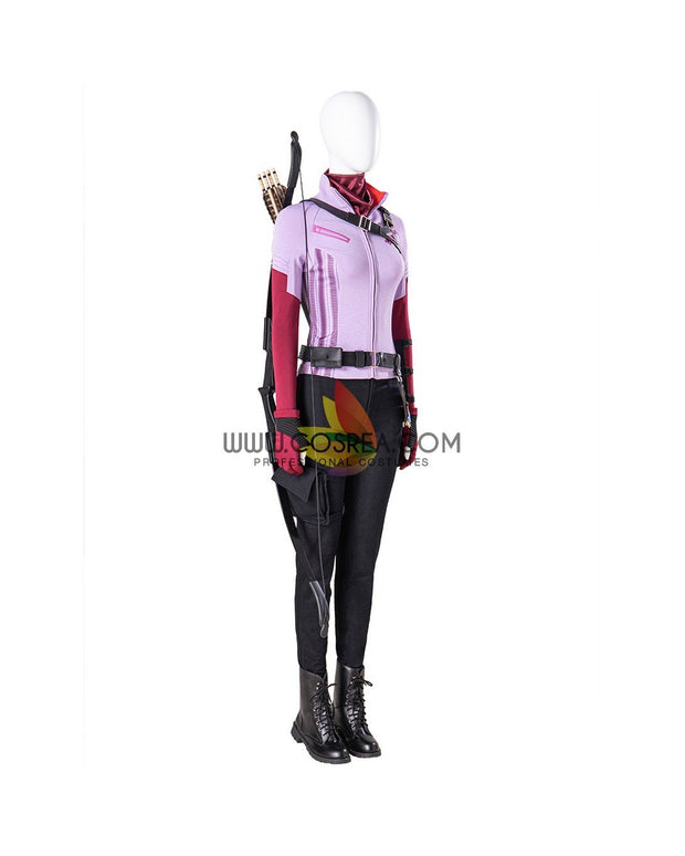 Cosrea Marvel Universe Hawkeye Kate Bishop Lilac Purple Version Cosplay Costume