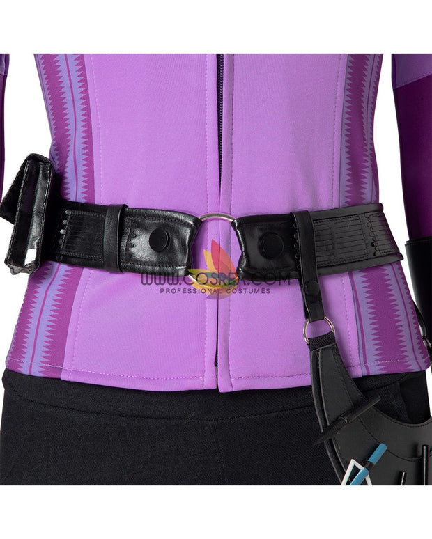 Cosrea Marvel Universe Hawkeye Kate Bishop Magenta Purple Version Cosplay Costume