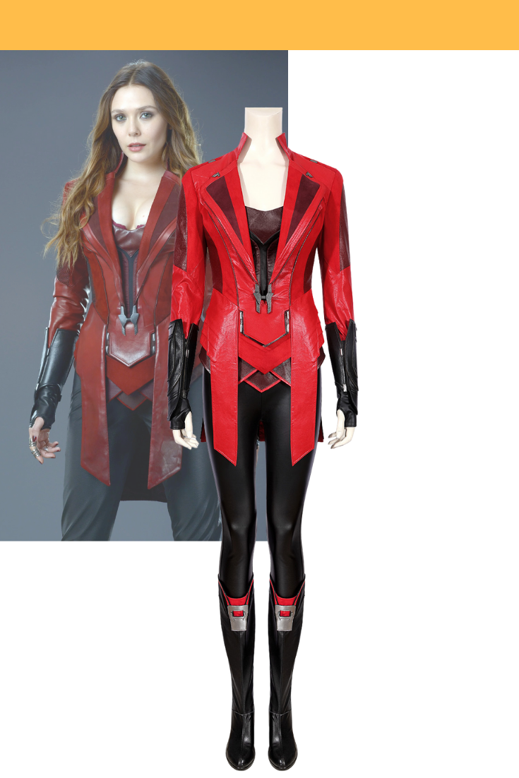 Cosrea Marvel Universe Infinity War Scarlet Witch Complete Cosplay Costume