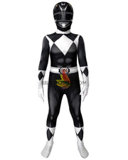 Cosrea Marvel Universe Mighty Morphin Power Rangers Black Ranger Kids Size Digital Printed Cosplay Costume