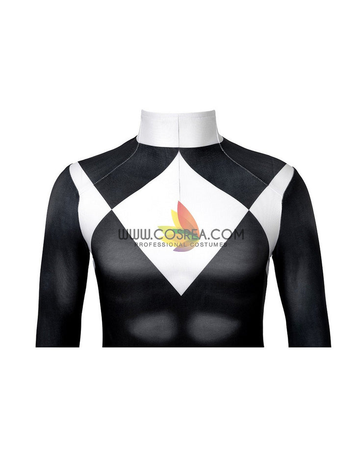 Cosrea Marvel Universe Mighty Morphin Power Rangers Black Ranger Kids Size Digital Printed Cosplay Costume