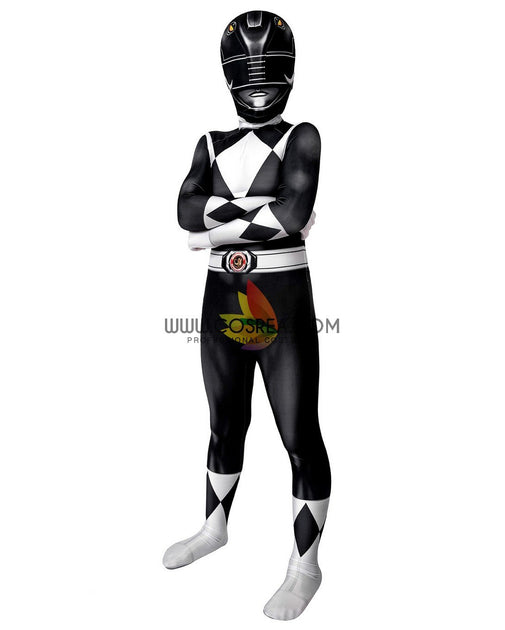 Mighty Morphin Power Rangers Black Ranger Kids Size Digital Printed ...