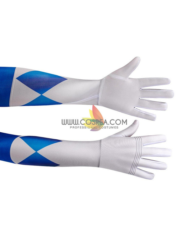 Cosrea Marvel Universe Mighty Morphin Power Rangers Blue Ranger Kids Size Digital Printed Cosplay Costume