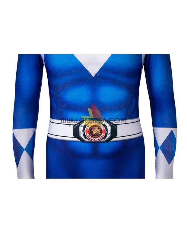Cosrea Marvel Universe Mighty Morphin Power Rangers Blue Ranger Kids Size Digital Printed Cosplay Costume